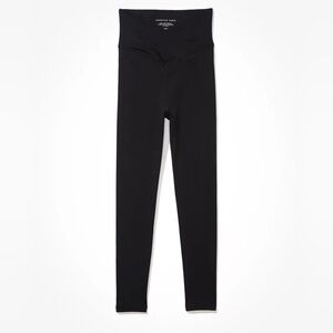 American Eagle Aerie AE Lightweight Everything Crossover 7/8 Leggings Black NWOT